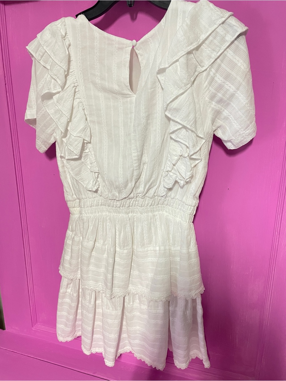 TCEC White Ruffle Tiered Mini Dress - Picture 5 of 5